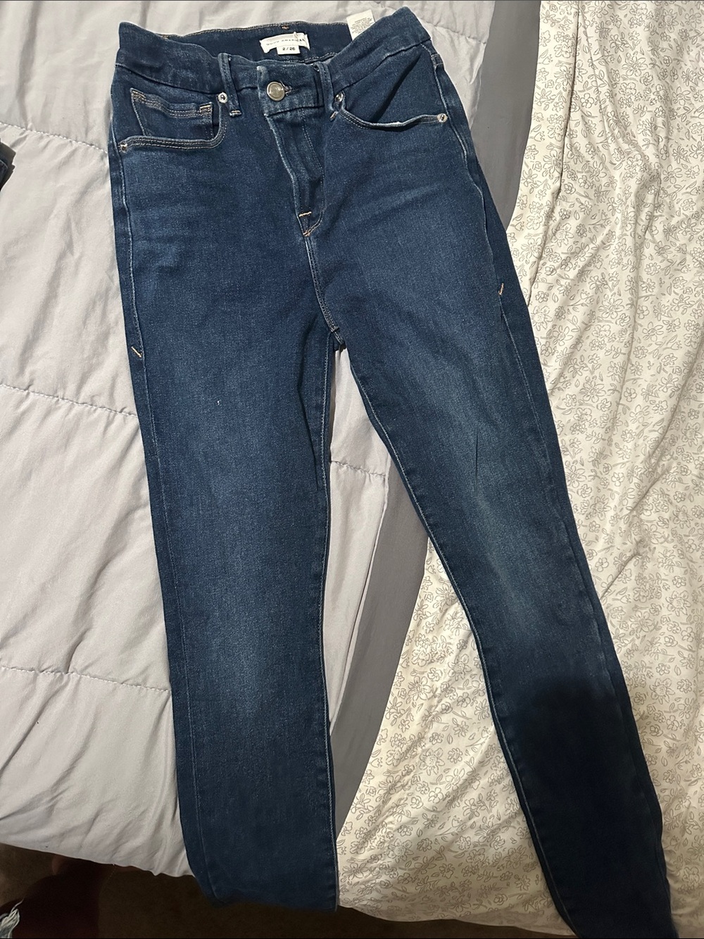 Good American Dark Blue High-Rise Skinny Jeans